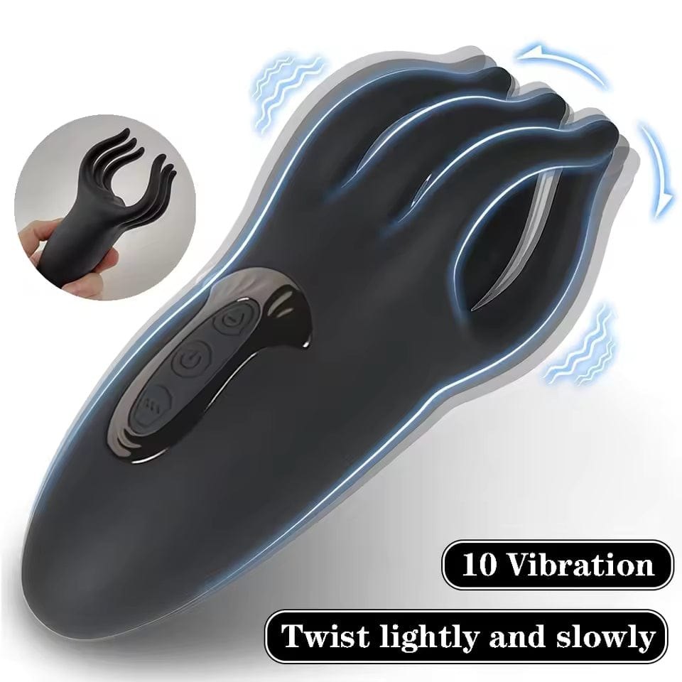Finger Kneading Penis Massager - Vibrating Glans Trainer