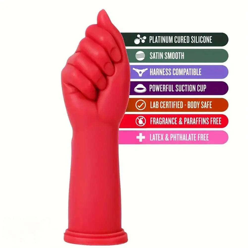 Fist Hand Silicone Dildo 8 in - Big Thick Hand-Shaped Dildo