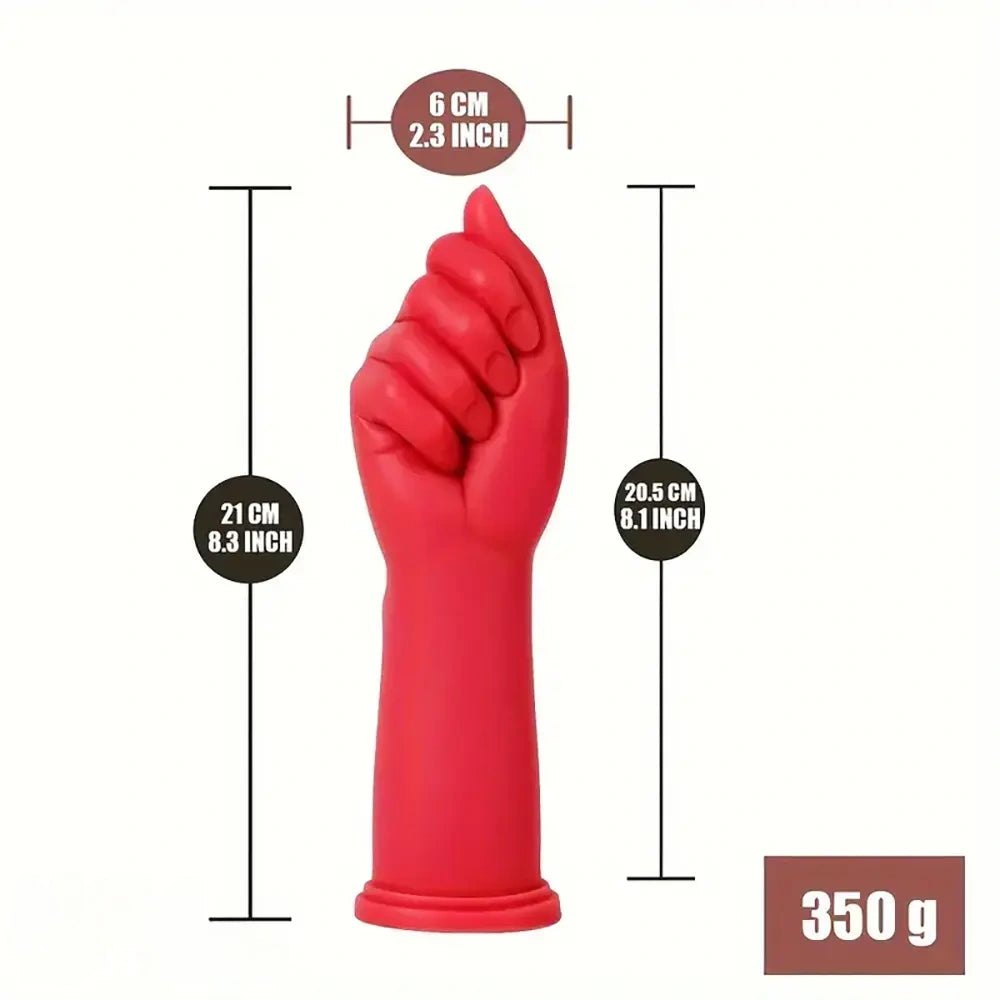 Fist Hand Silicone Dildo 8 in - Big Thick Hand-Shaped Dildo