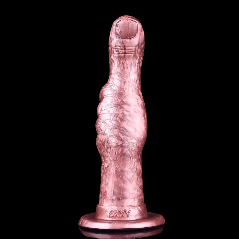 Fist-Shaped Fantasy Dildo - Rose Gold Silicone Dildo