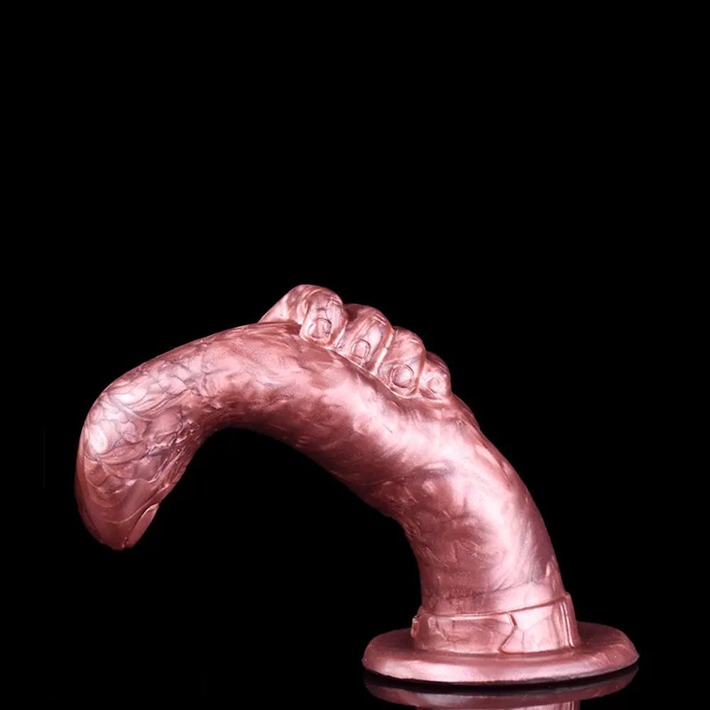 Fist-Shaped Fantasy Dildo - Rose Gold Silicone Dildo