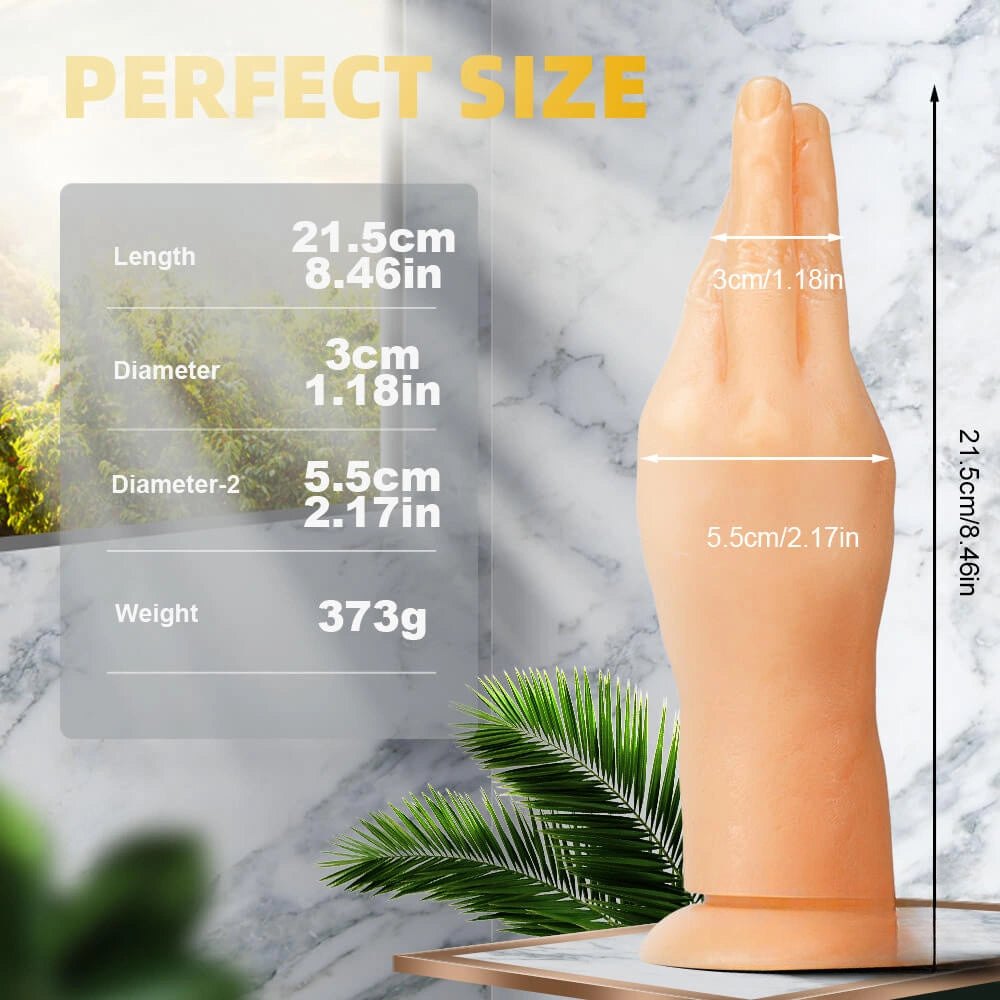 Fist Shaped PVC Dildo - Hand Shaped Dildo 8.46 in