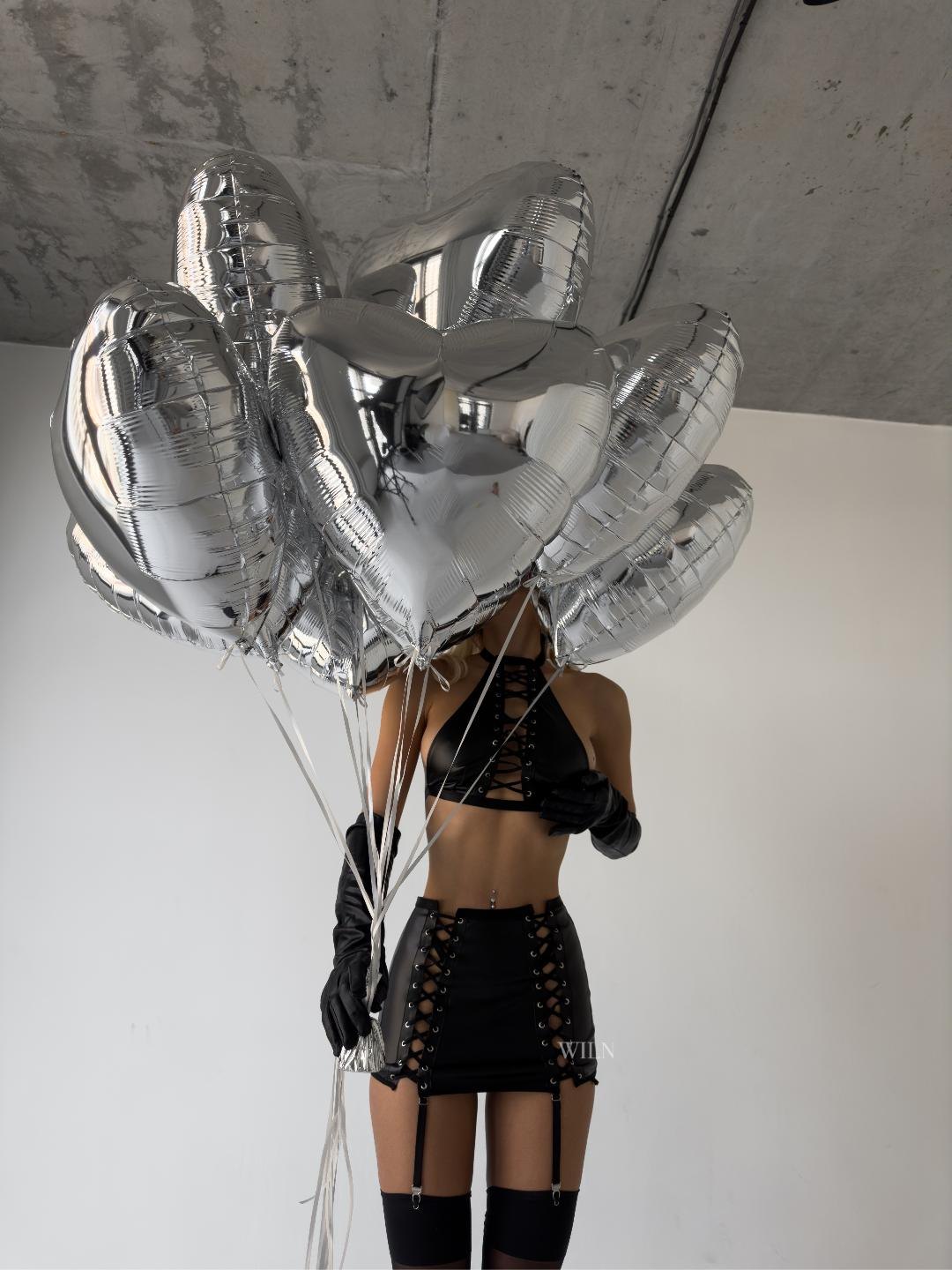 Five-Piece Glove and Thong Set - Bra and Panty Set
