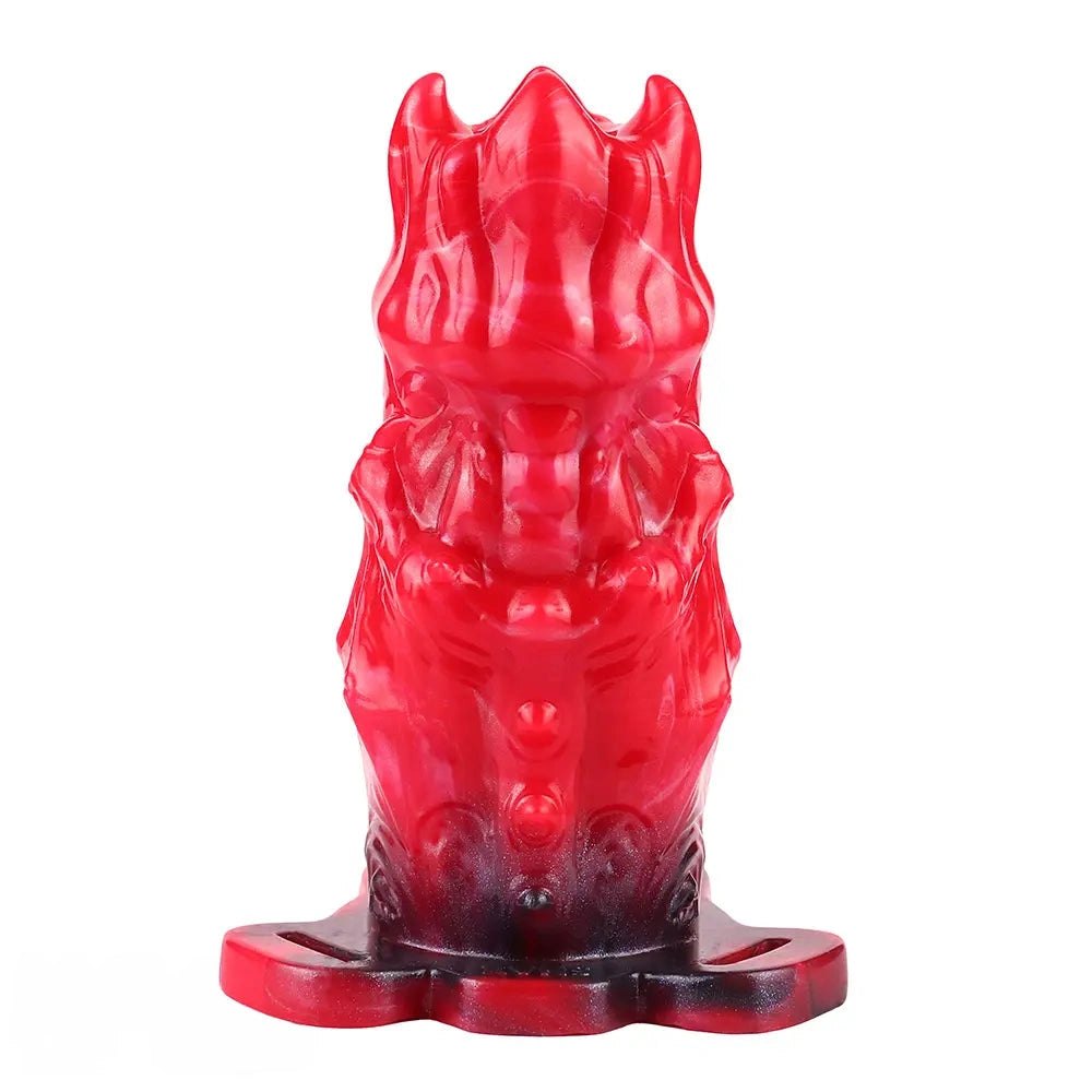 Flame Textured Hollow Strap-On Sleeve - fantasy dildo