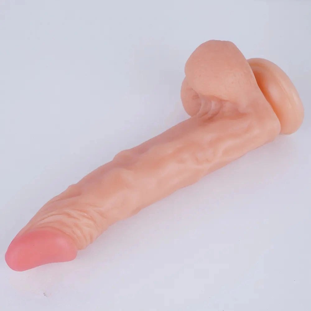 Flesh Big Realistic Dildo 9in - Lifelike Skin Feel Dildo