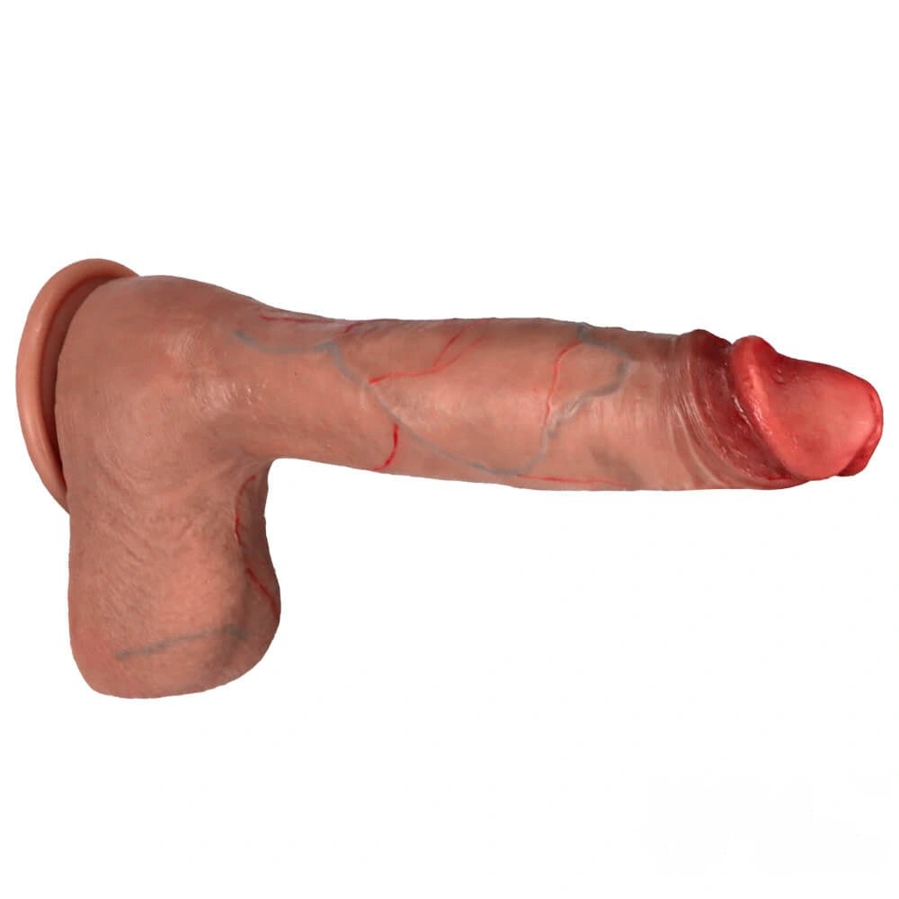 Curved Vein Suction Cup Dildo - curved suction cup dildo
