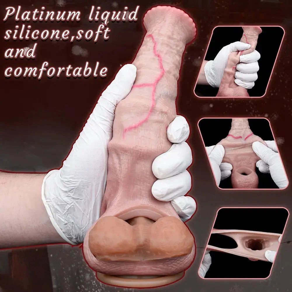 Flesh Horse Vein Sleeve - Silicone Animal Dildo Sleeve