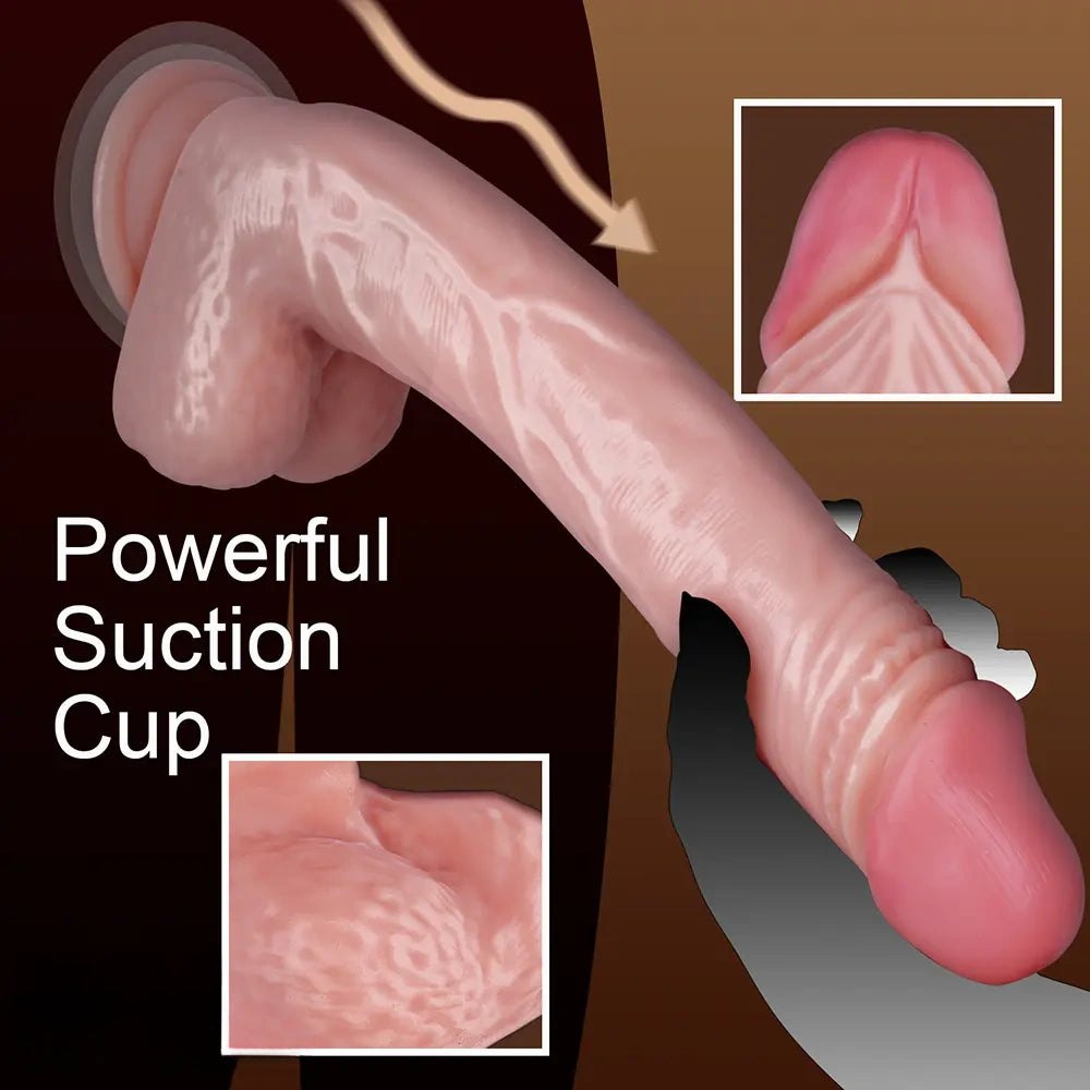 Flesh Realistic Dildo 14in - Lifelike PVC Dildo