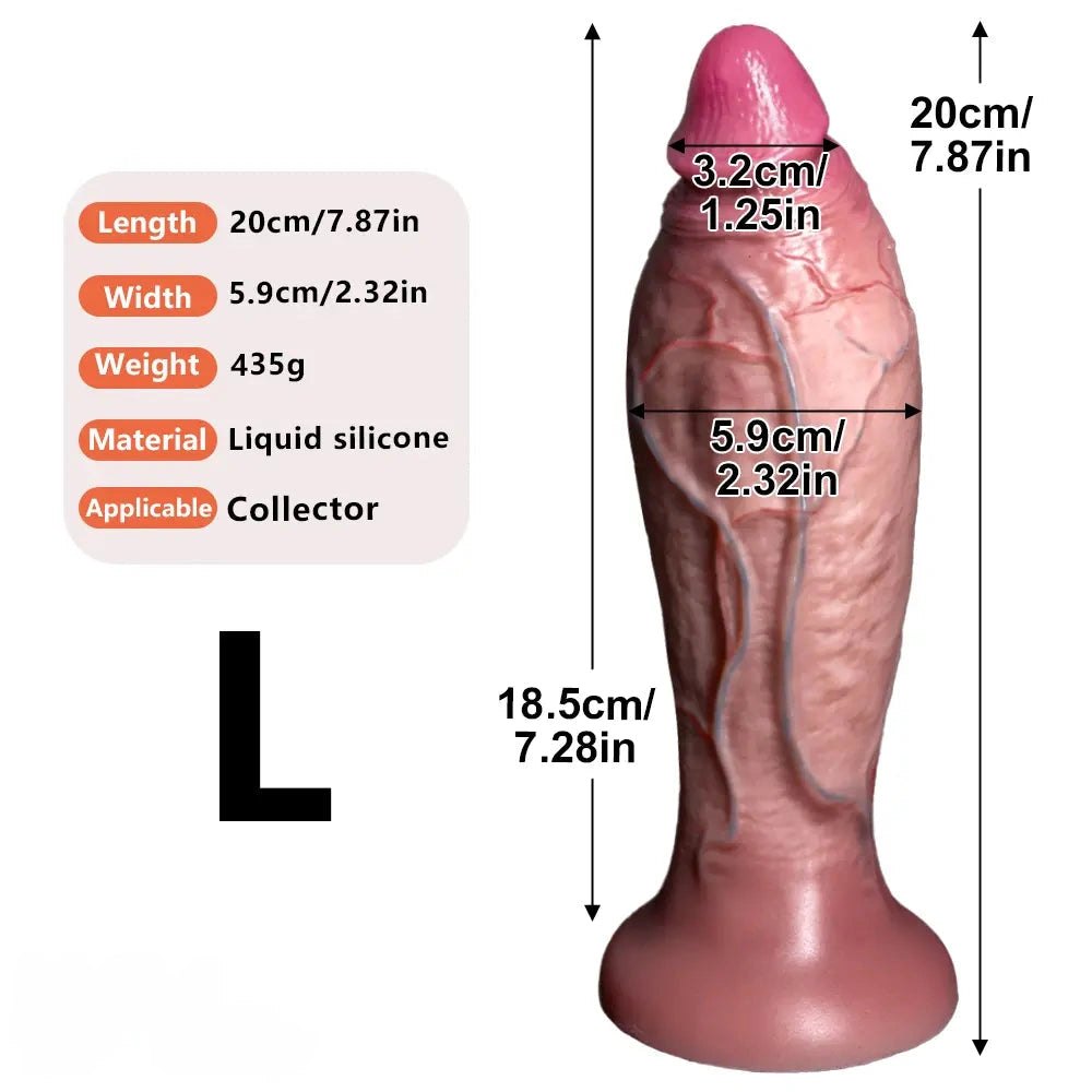 Flesh Realistic Veined Dildo - Big Realistic Dildo