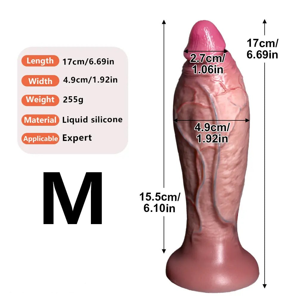 Flesh Realistic Veined Dildo - Big Realistic Dildo