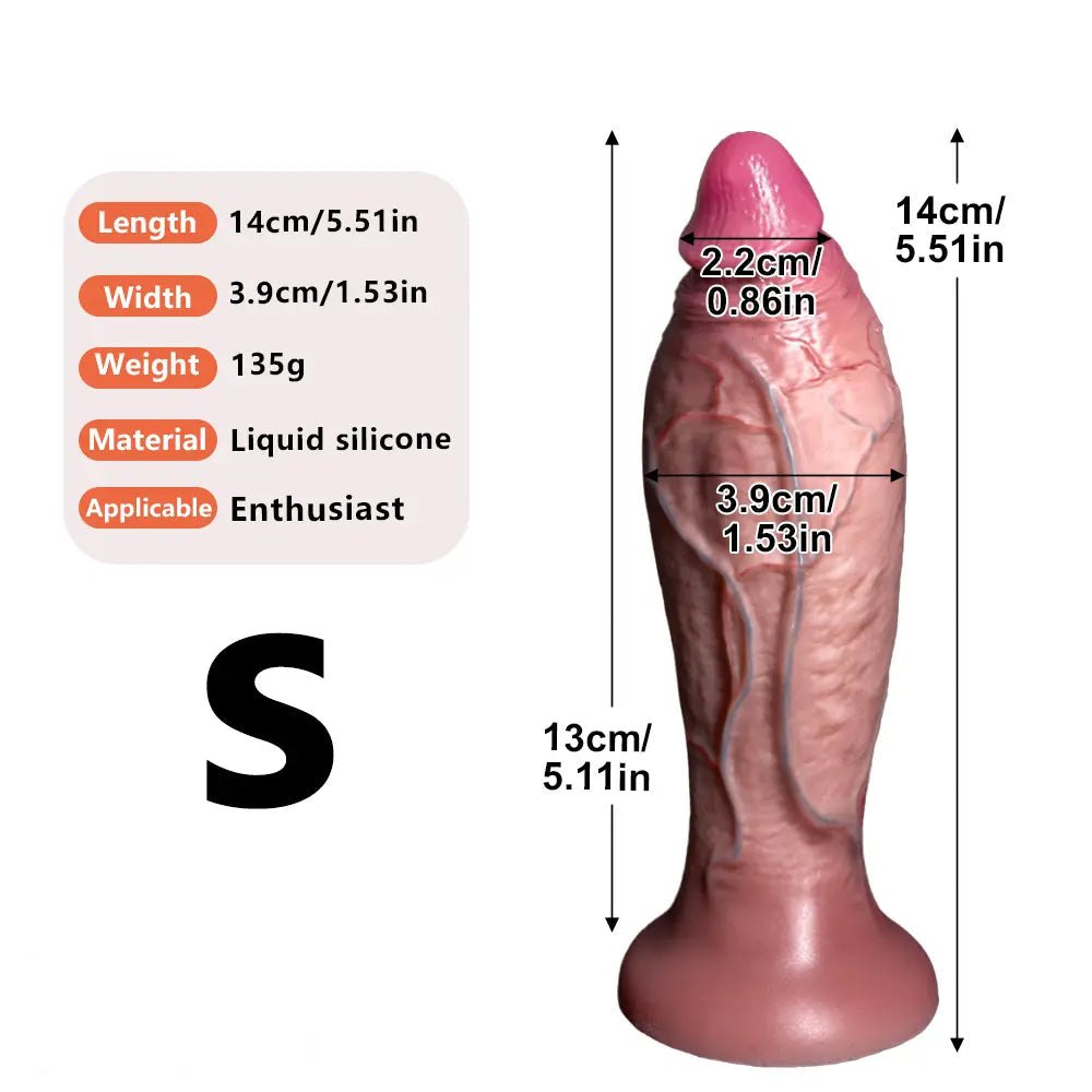 Flesh Realistic Veined Dildo - Big Realistic Dildo