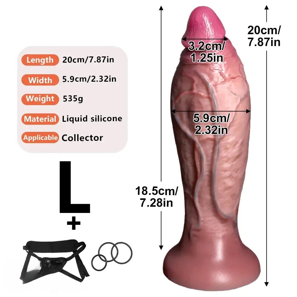 Flesh Realistic Veined Dildo - Big Realistic Dildo