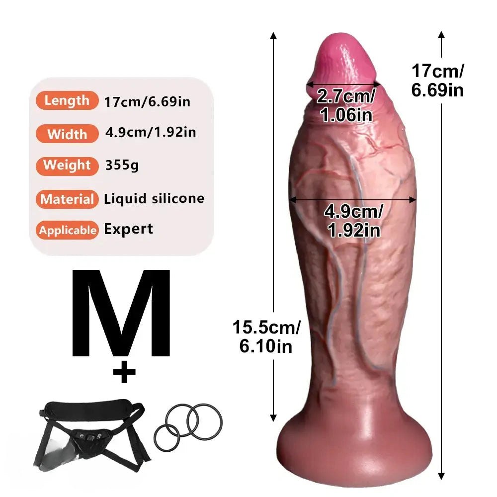 Flesh Realistic Veined Dildo - Big Realistic Dildo