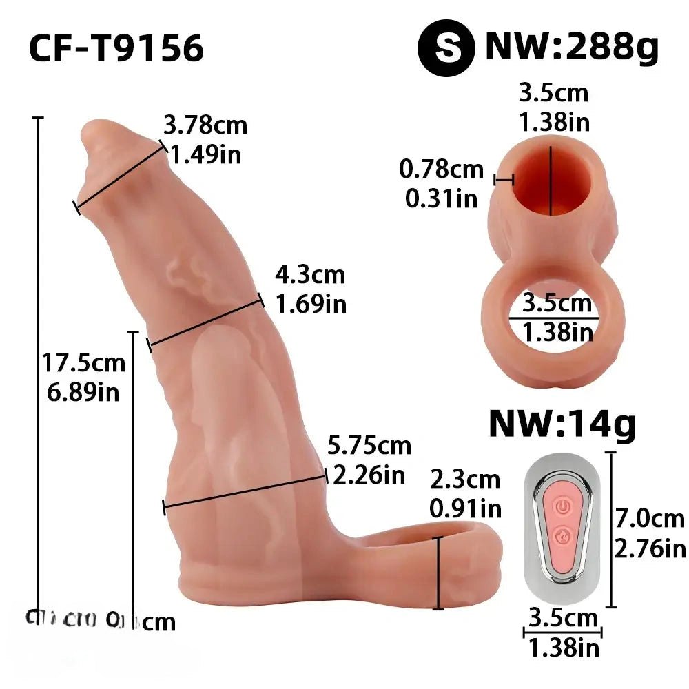 Flesh Ridged Wearable Dildo - Realistic Dildo