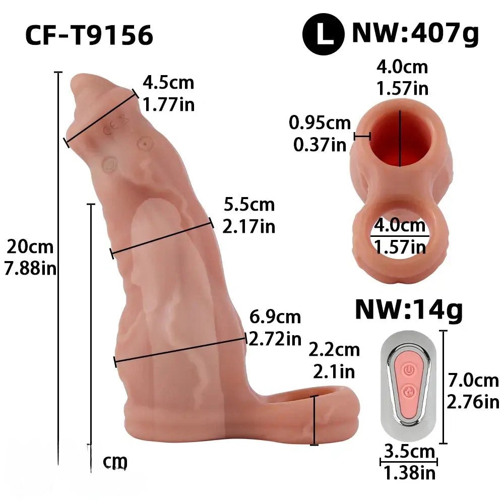 Flesh Ridged Wearable Dildo - Realistic Dildo
