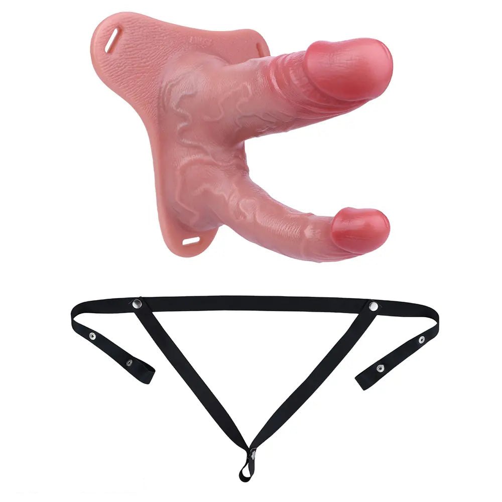 Dual-Shaft Belt Strap-On Dildo - Double Dildo Harness Set