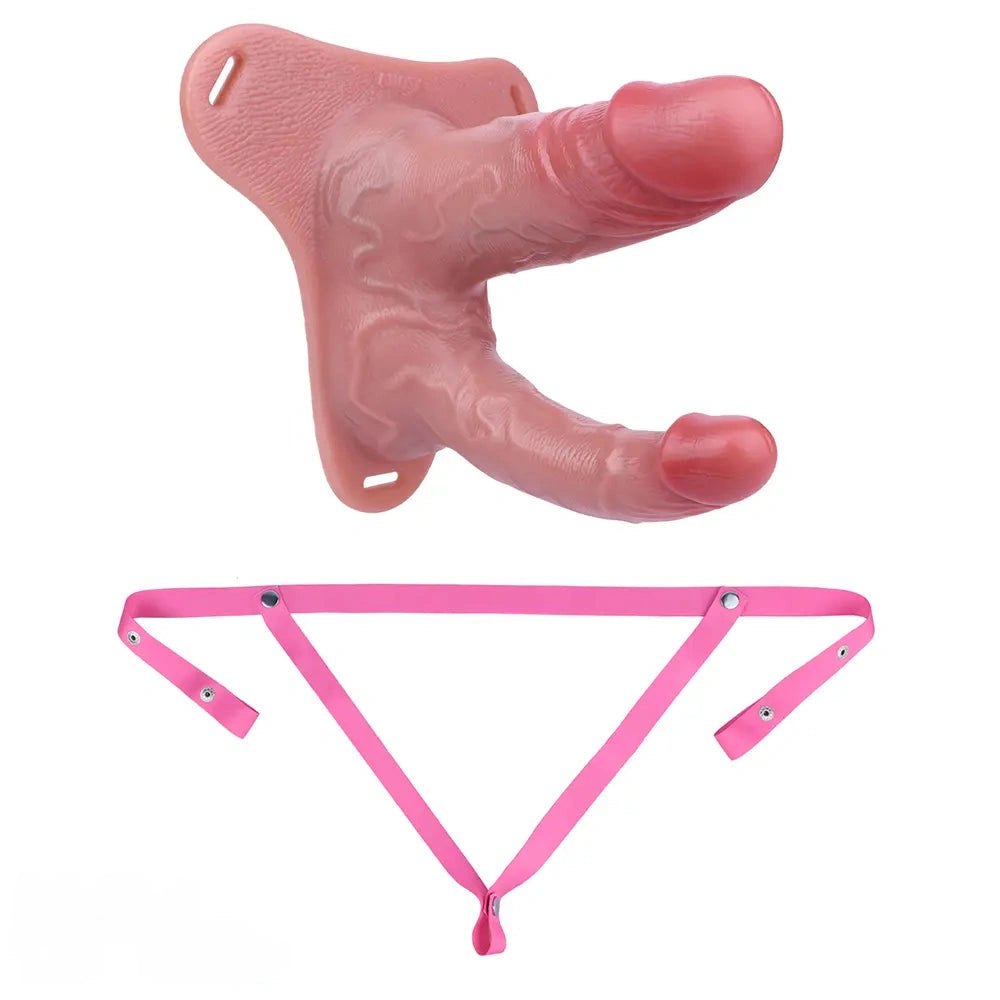 Dual-Shaft Belt Strap-On Dildo - Double Dildo Harness Set