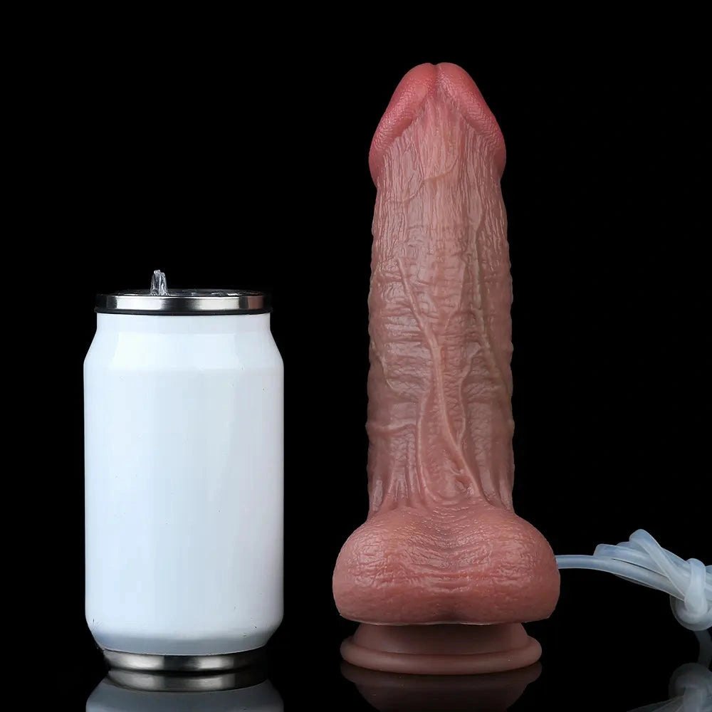 Flesh Harness-Ready Squirting Dildo - Realistic Strap-On Dildo