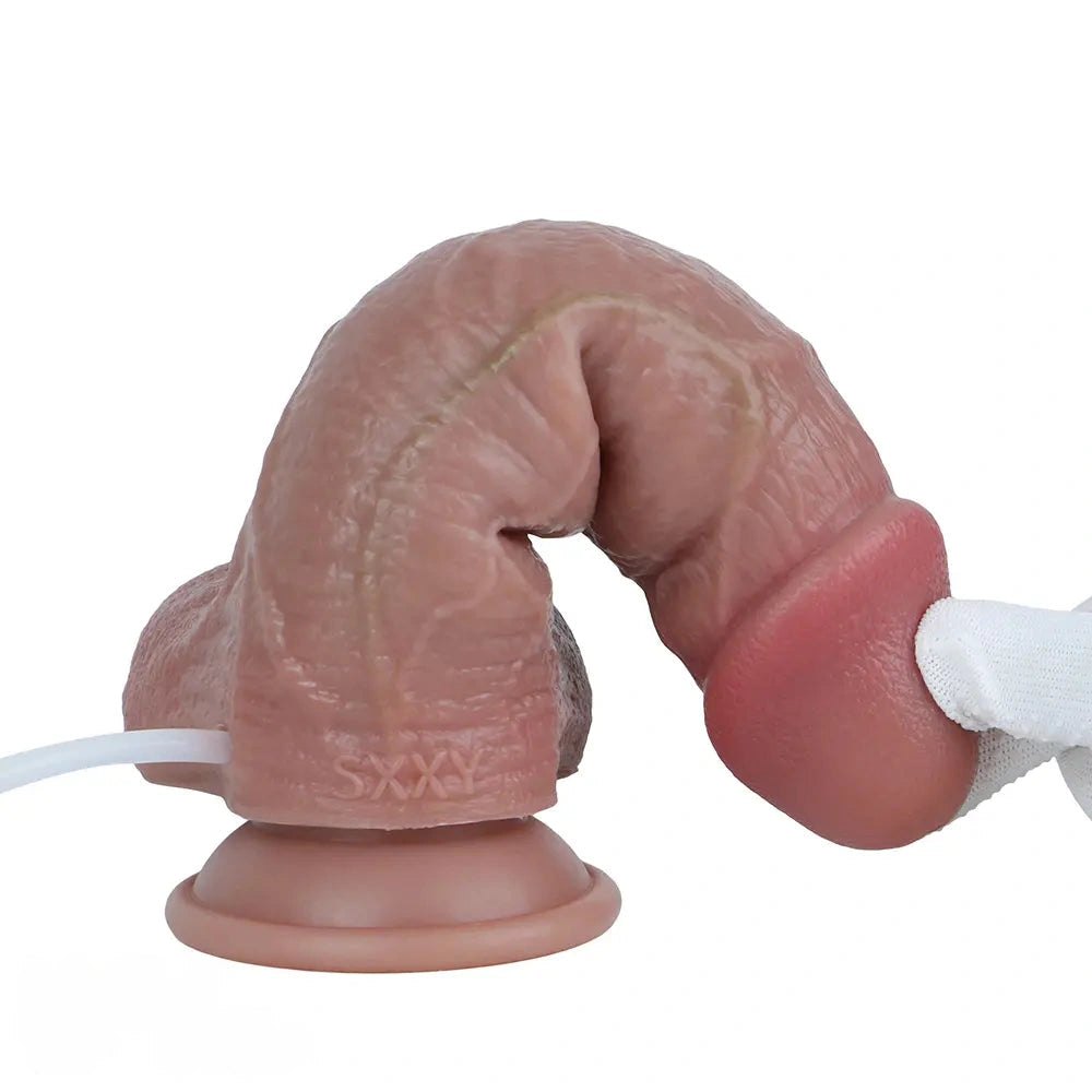 Flesh Harness-Ready Squirting Dildo - Realistic Strap-On Dildo