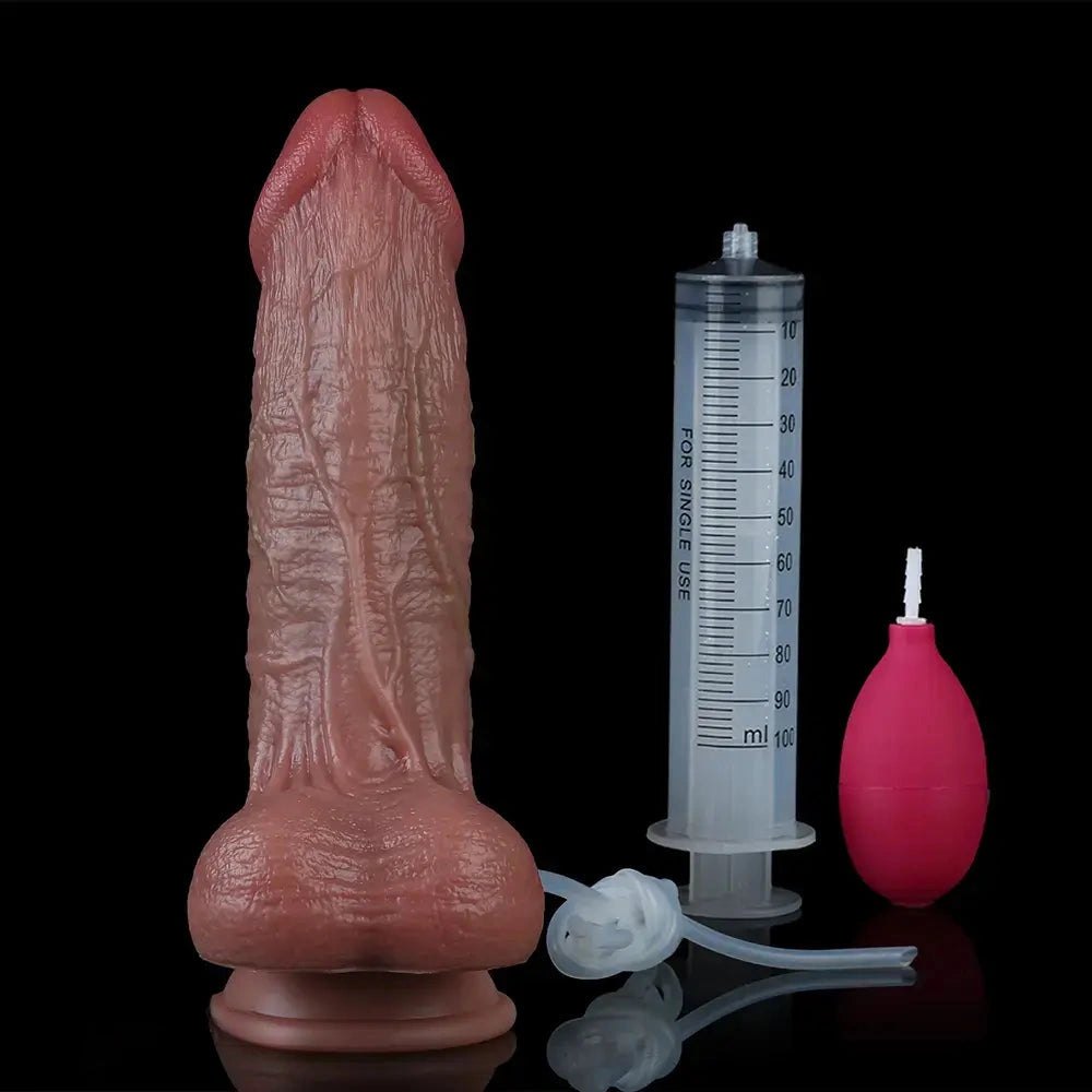 Flesh Harness-Ready Squirting Dildo - Realistic Strap-On Dildo
