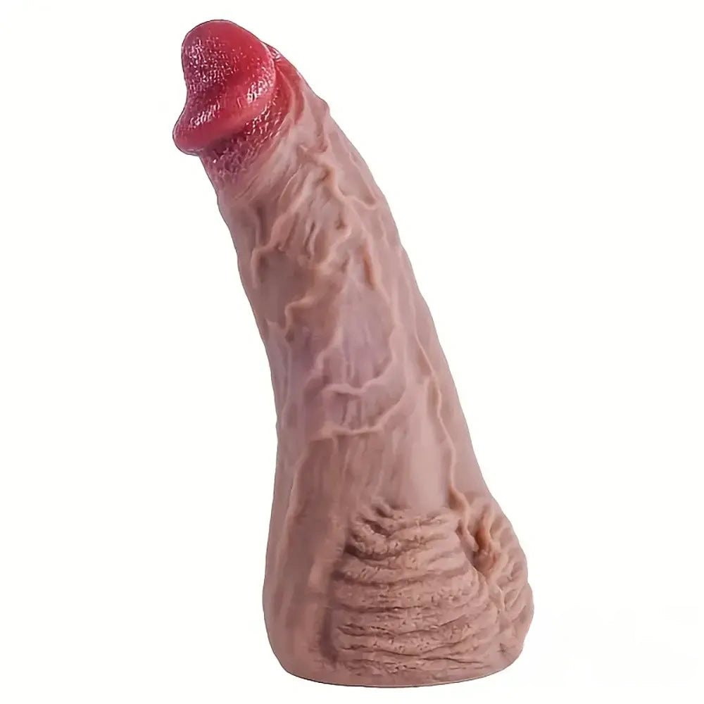 Flesh Silicone Suction Dildo 8.8in - Suction Cup Dildo