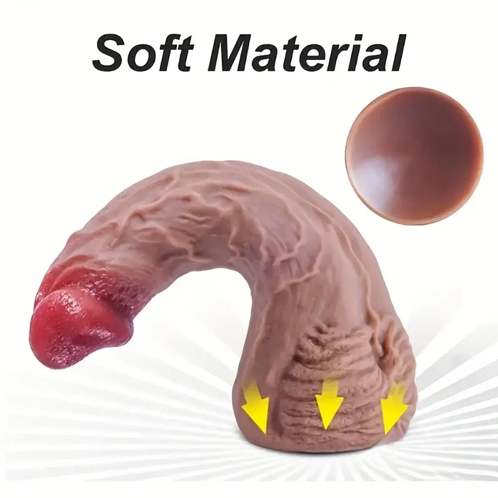 Flesh Silicone Suction Dildo 8.8in - Suction Cup Dildo