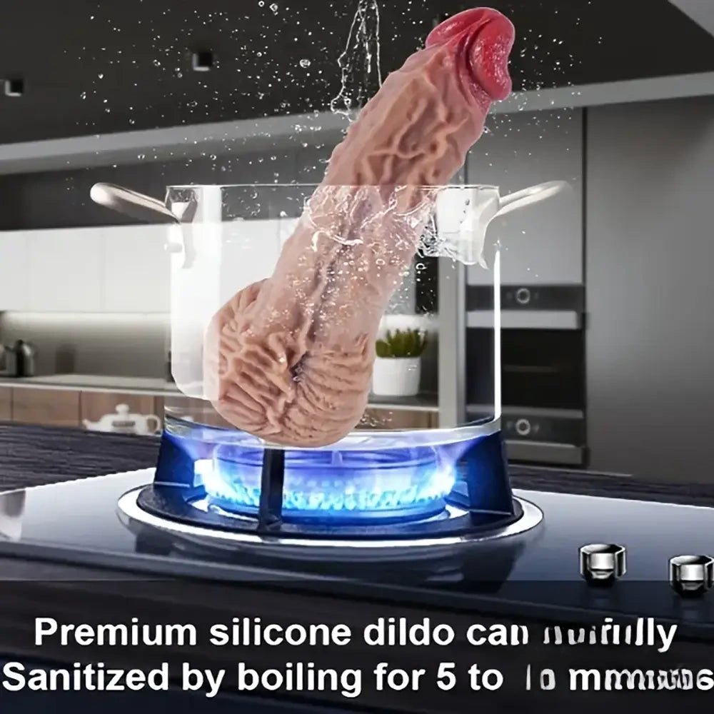 Flesh Silicone Suction Dildo 8.8in - Suction Cup Dildo