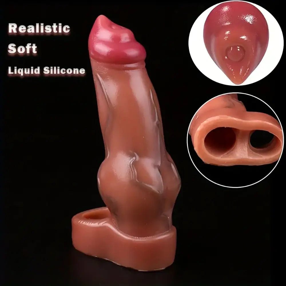 Flesh Silicone Dog Knot Dildo - Knotted Animal Dildo
