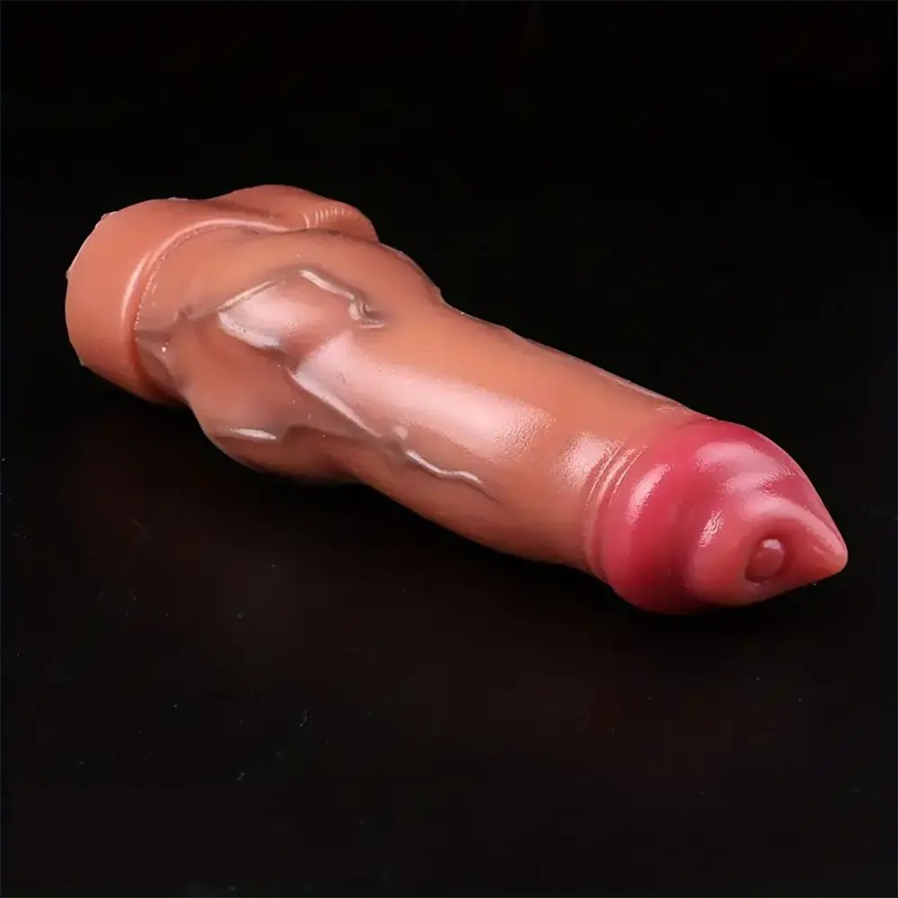Flesh Silicone Dog Knot Dildo - Knotted Animal Dildo