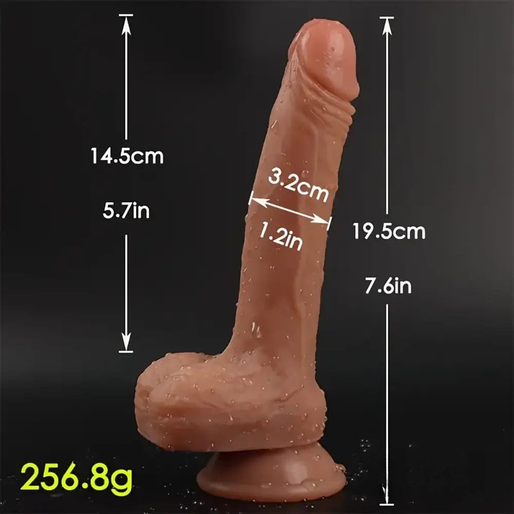Flesh Tone Suction Cup Dildo - Realistic Silicone Dildo