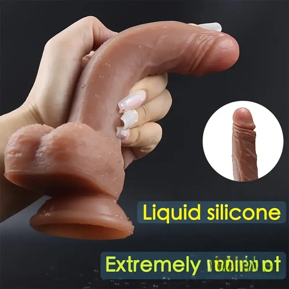Flesh Tone Suction Cup Dildo - Realistic Silicone Dildo