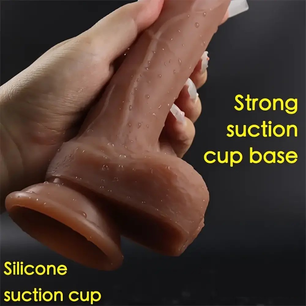 Flesh Tone Suction Cup Dildo - Realistic Silicone Dildo
