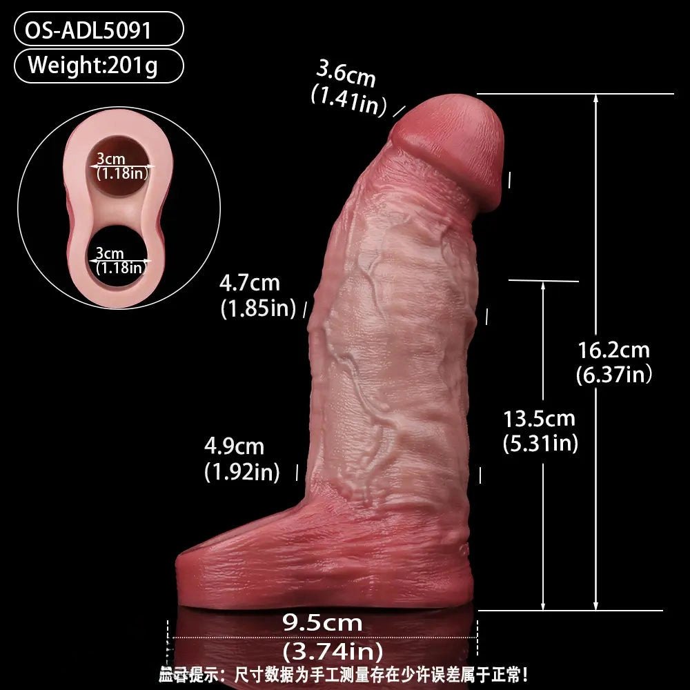 Flesh Vacuum Hollow Sleeve - Hollow Realistic Dildo Extender