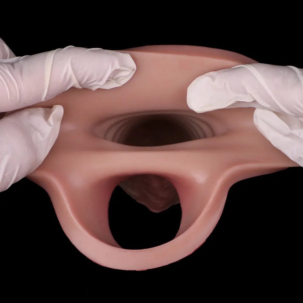 Flesh Vacuum Hollow Sleeve - Hollow Realistic Dildo Extender