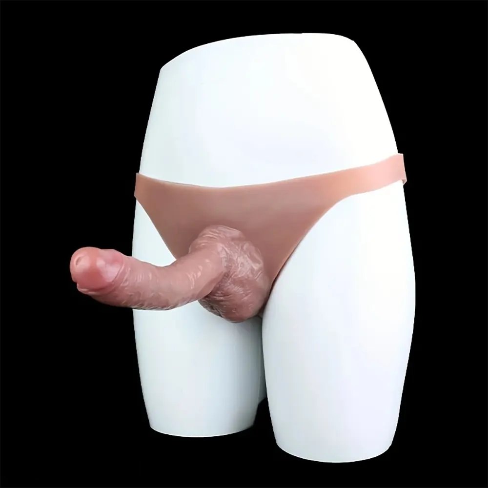 Flesh Wearable Panty Strap-On Dildo - Double-Ended Strap-On Dildo