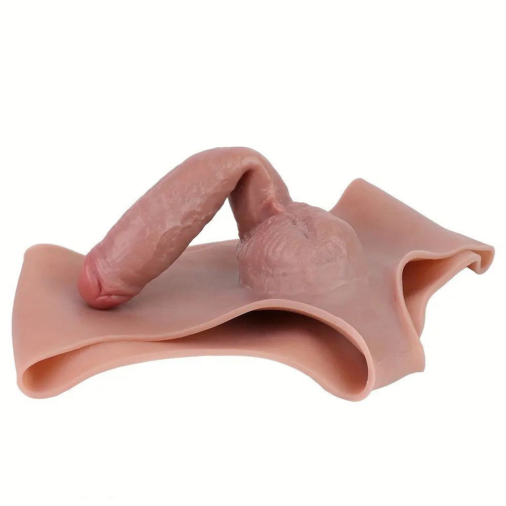 Flesh Wearable Panty Strap-On Dildo - Double-Ended Strap-On Dildo