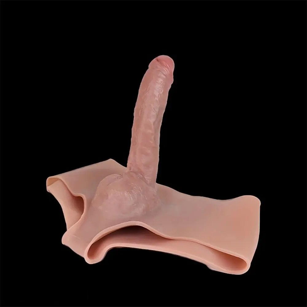 Flesh Wearable Panty Strap-On Dildo - Double-Ended Strap-On Dildo