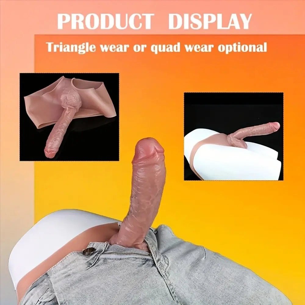 Flesh Wearable Panty Strap-On Dildo - Double-Ended Strap-On Dildo