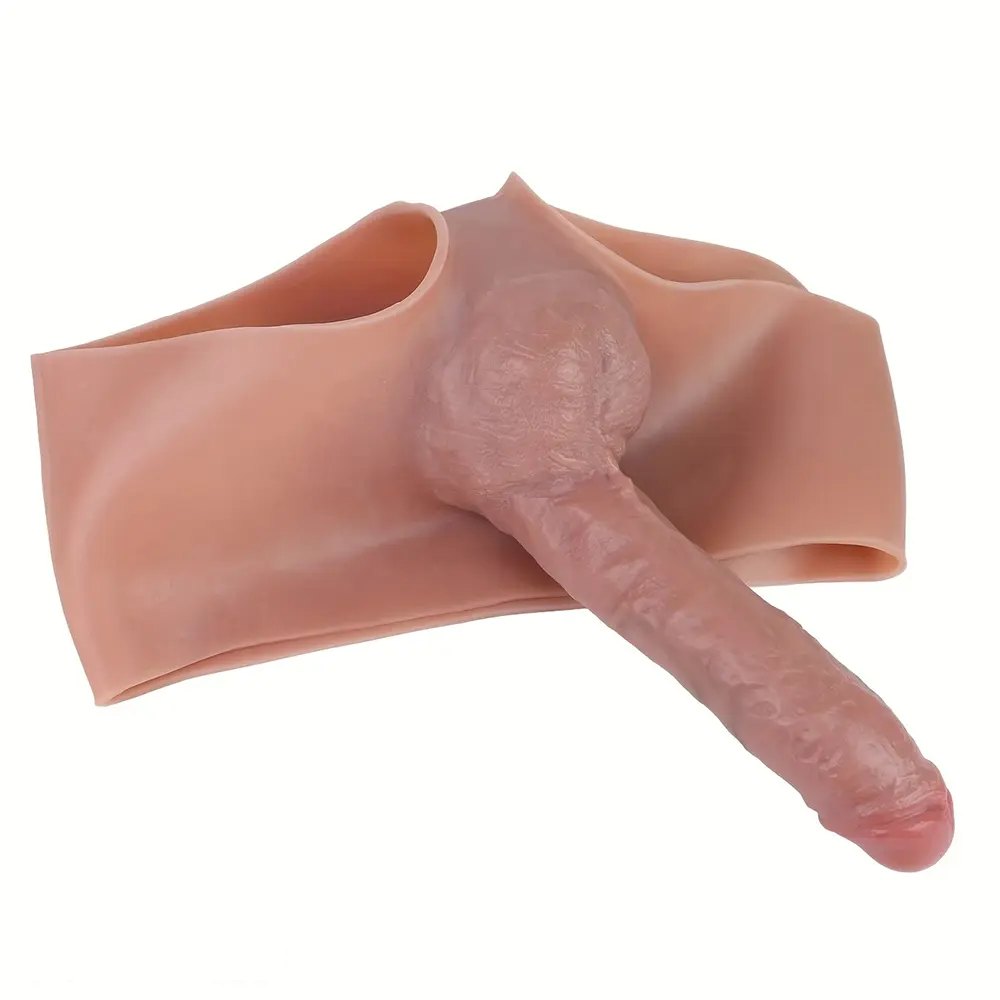 Flesh Wearable Panty Strap-On Dildo - Double-Ended Strap-On Dildo