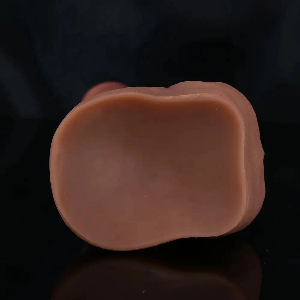 Flesh Wrinkled Suction Base Dildo - Realistic Suction Dildo