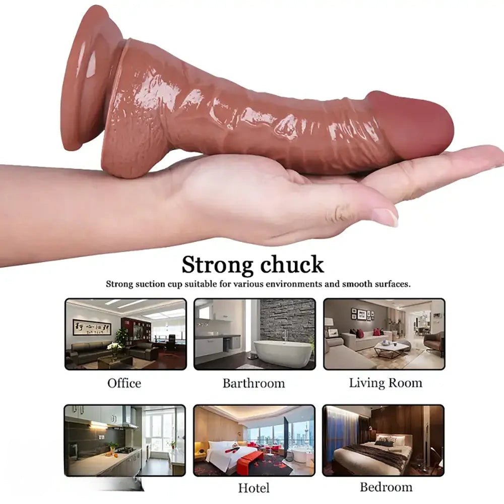 Flexible Realistic Dildo 7.87 In - PVC Big Dildo