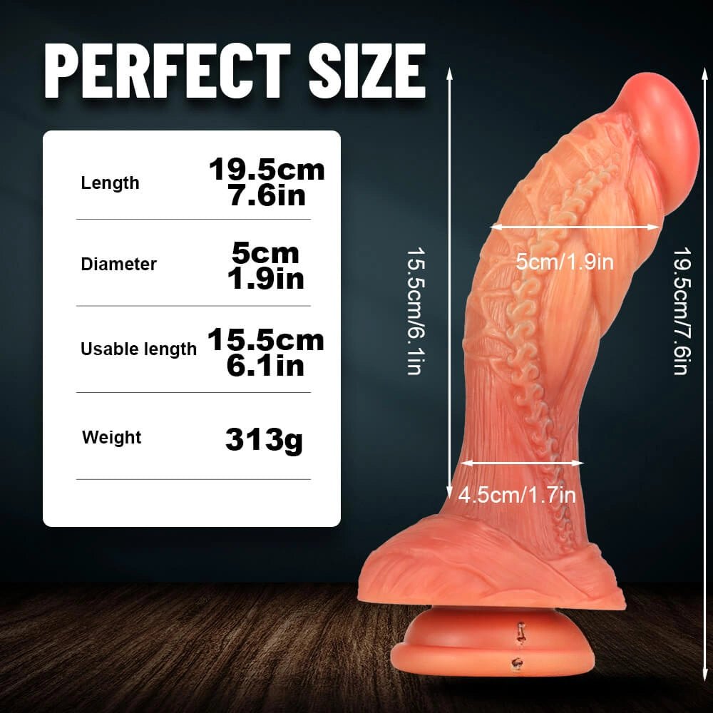 Flexible Suction Cup Dildo 7.6in - Suction Cup Dildo