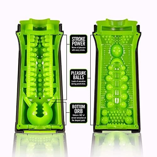Flip-Open Chamber Stroker - TPE Male Masturbator Cup