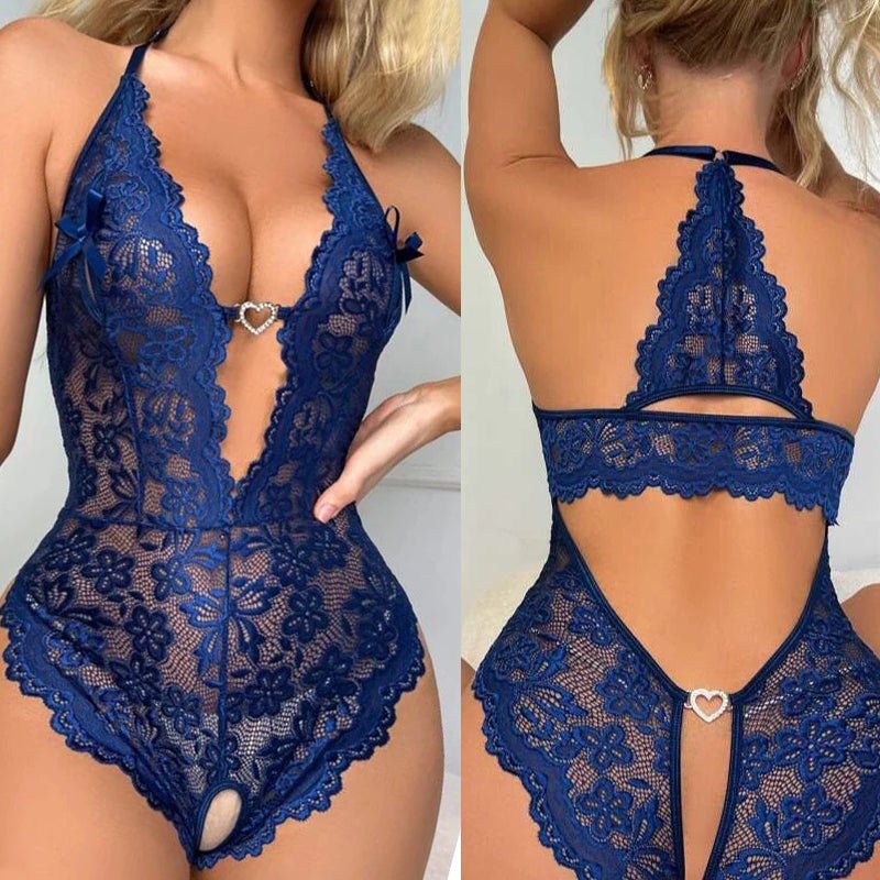 Floral Lace Teddy - One Piece Lingerie