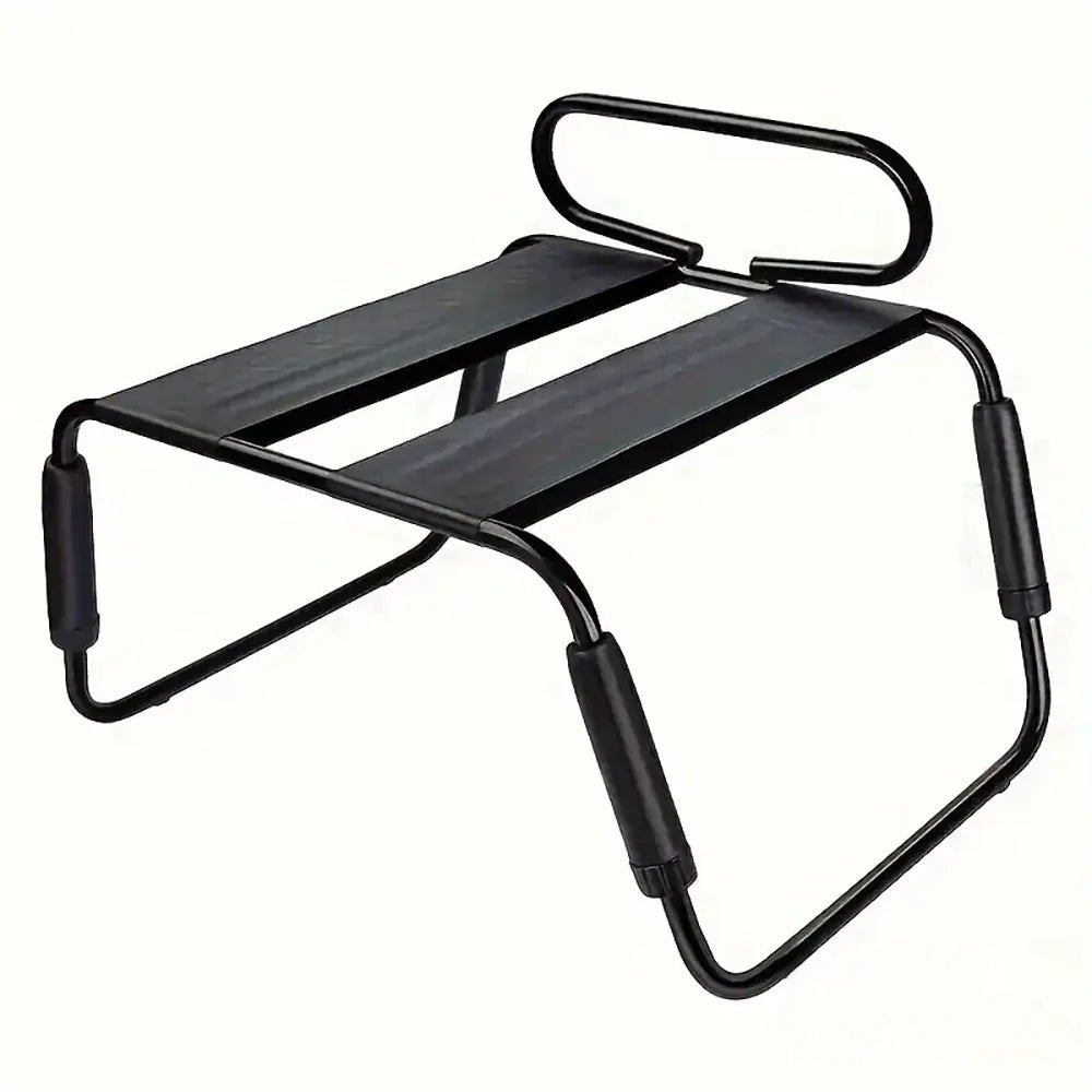 Folding Headrest Sex Chair - Adjustable Metal Frame