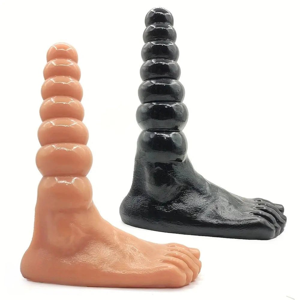 Foot Shaped Anal Beads Dildo - Novelty Beaded Dildo