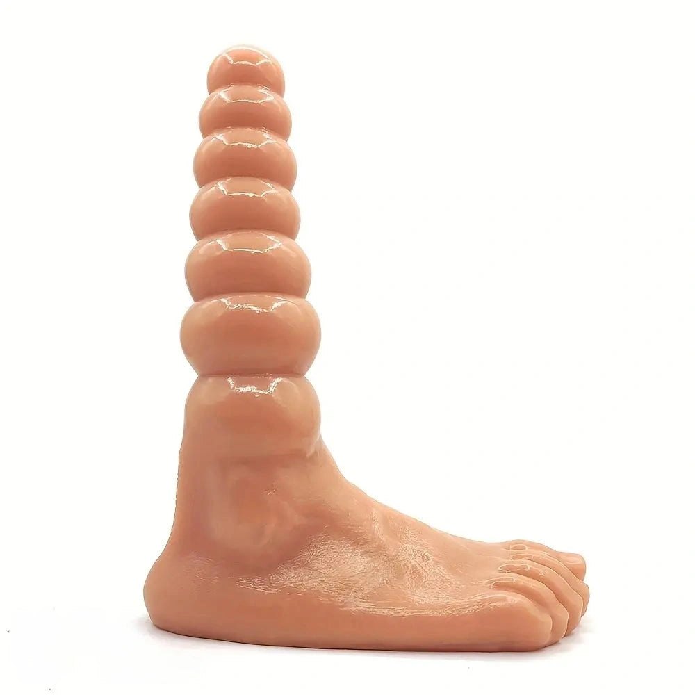 Foot Shaped Anal Beads Dildo - Novelty Beaded Dildo