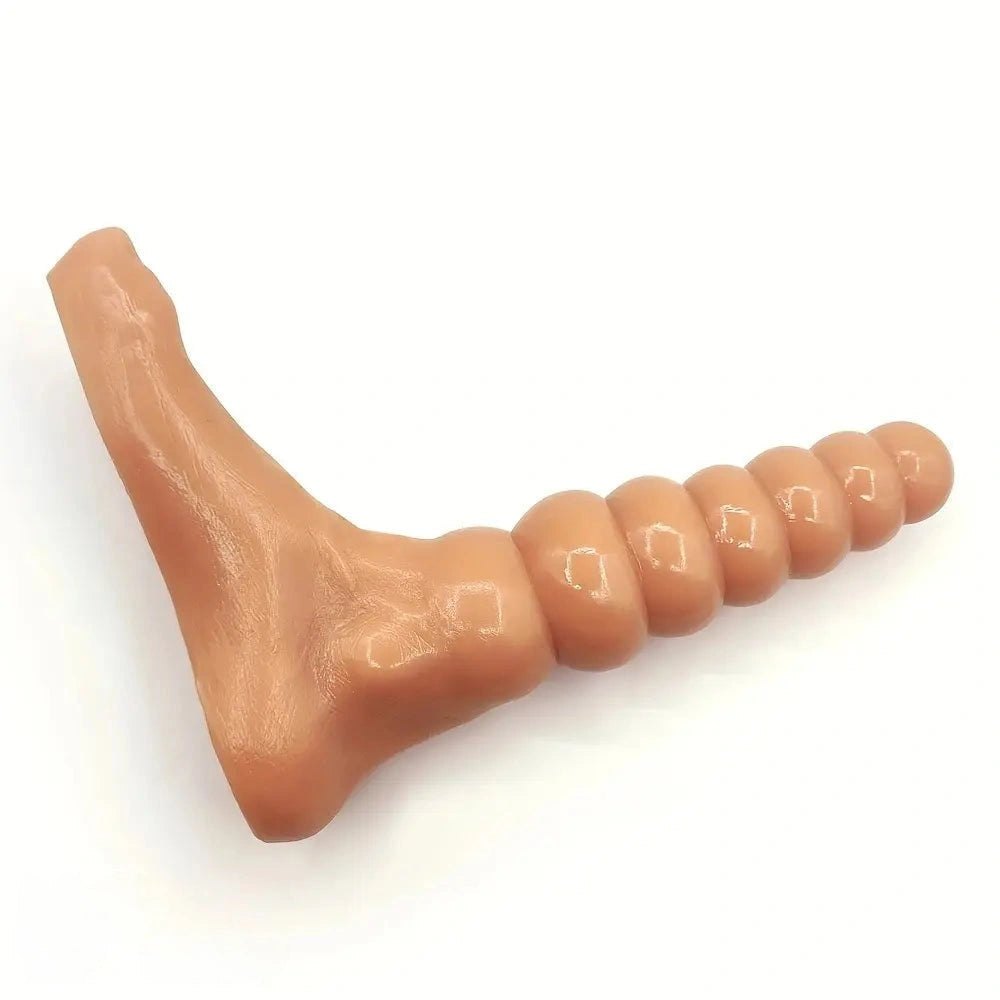 Foot Shaped Anal Beads Dildo - Novelty Beaded Dildo