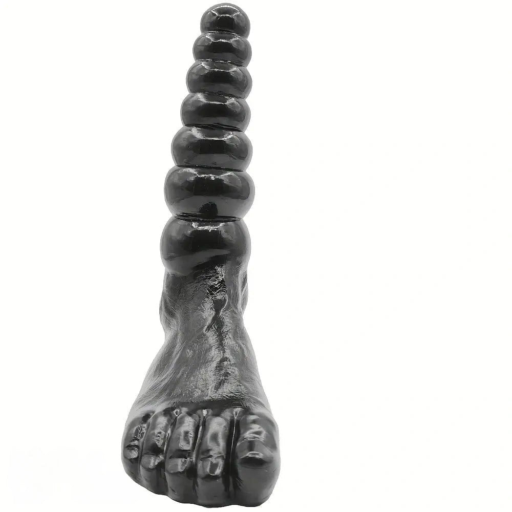 Foot Shaped Anal Beads Dildo - Novelty Beaded Dildo