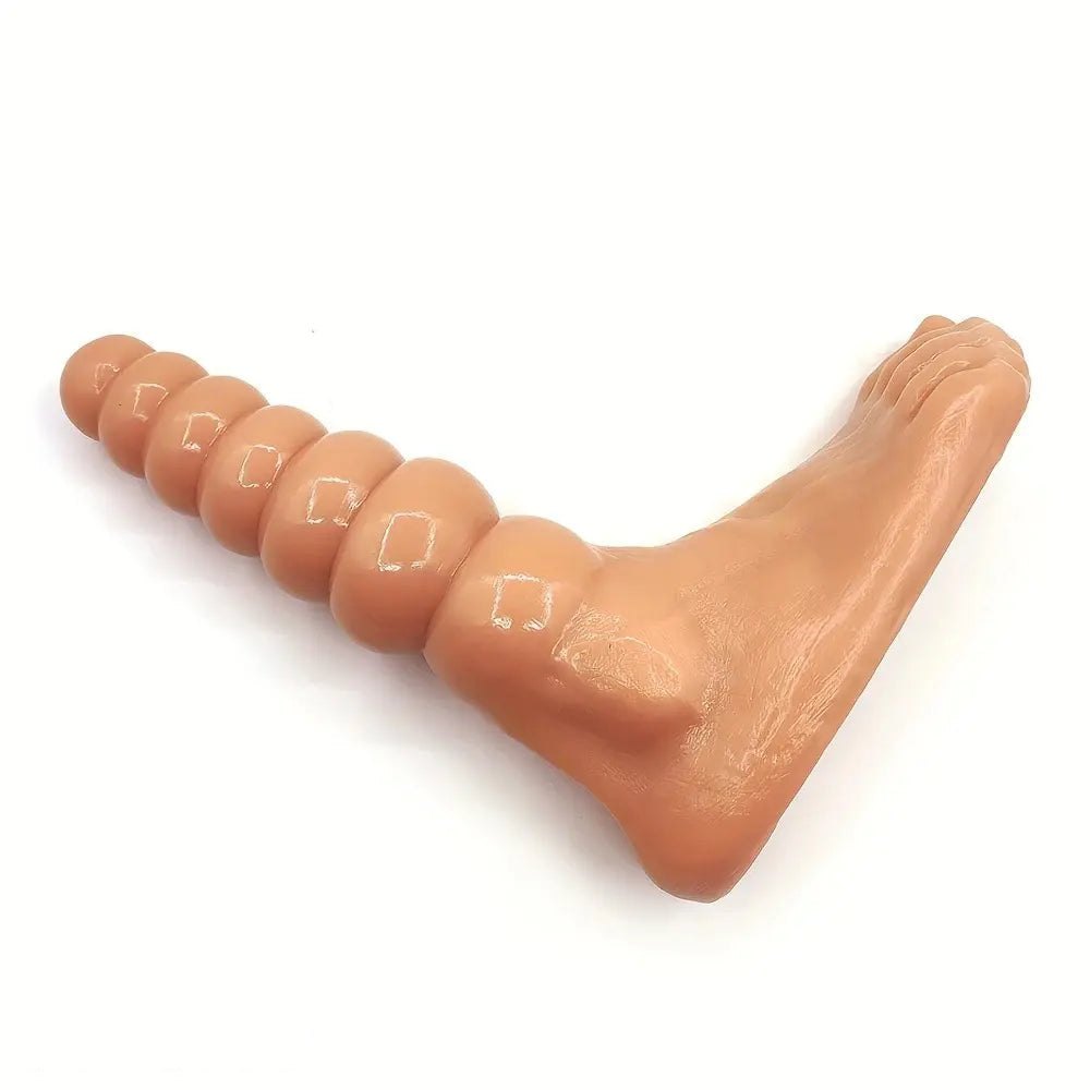 Foot Shaped Anal Beads Dildo - Novelty Beaded Dildo